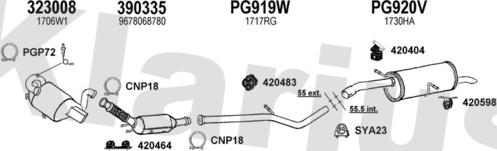Klarius 631501U - Система выпуска ОГ autosila-amz.com