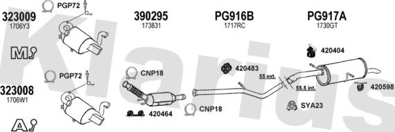 Klarius 631507U - Система выпуска ОГ autosila-amz.com