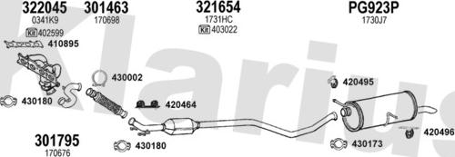 Klarius 631518E - Система выпуска ОГ autosila-amz.com