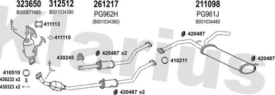 Klarius 900579E - Система выпуска ОГ autosila-amz.com