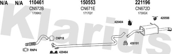 Klarius 631659E - Система выпуска ОГ autosila-amz.com