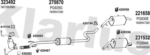 Klarius 631651E - Система выпуска ОГ autosila-amz.com