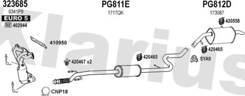 Klarius 631653U - Система выпуска ОГ autosila-amz.com