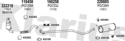 Klarius 631199E - Система выпуска ОГ autosila-amz.com