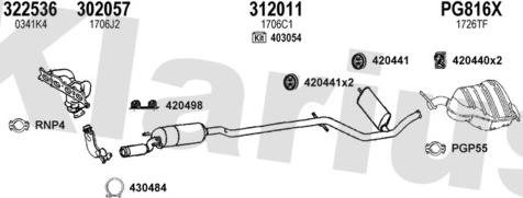 Klarius 631110U - Система выпуска ОГ autosila-amz.com
