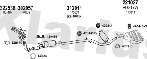 Klarius 631112E - Система выпуска ОГ autosila-amz.com