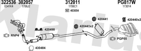 Klarius 631112U - Система выпуска ОГ autosila-amz.com