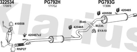 Klarius 631175U - Система выпуска ОГ autosila-amz.com