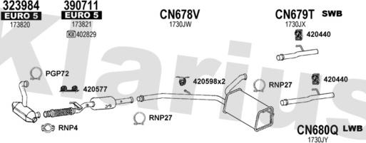 Klarius 631801U - Система выпуска ОГ autosila-amz.com