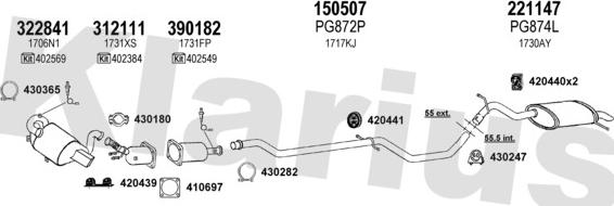 Klarius 631384E - Система выпуска ОГ autosila-amz.com