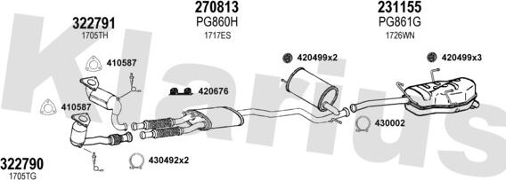 Klarius 631296E - Система выпуска ОГ autosila-amz.com