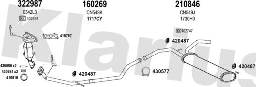 Klarius 631214E - Система выпуска ОГ autosila-amz.com