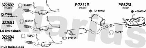 Klarius 631228U - Система выпуска ОГ autosila-amz.com