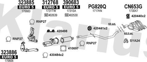 Klarius 631798U - Система выпуска ОГ autosila-amz.com