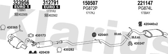 Klarius 631792E - Система выпуска ОГ autosila-amz.com