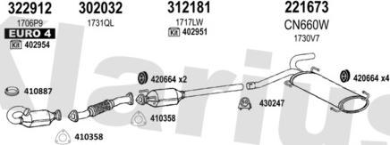 Klarius 631745E - Система выпуска ОГ autosila-amz.com