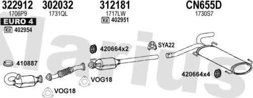 Klarius 631742U - Система выпуска ОГ autosila-amz.com