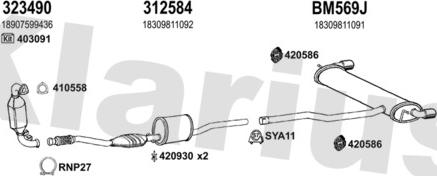 Klarius 620064U - Система выпуска ОГ autosila-amz.com