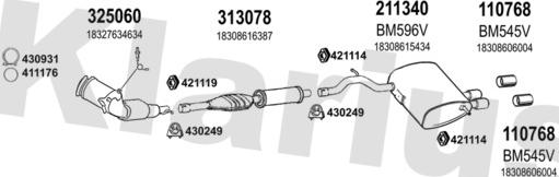 Klarius 620061E - Система выпуска ОГ autosila-amz.com