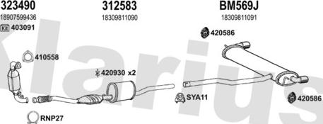 Klarius 620034U - Система выпуска ОГ autosila-amz.com