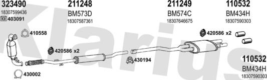 Klarius 620036E - Система выпуска ОГ autosila-amz.com