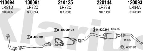 Klarius 090111E - Система выпуска ОГ autosila-amz.com