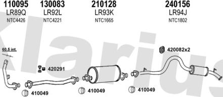 Klarius 090118E - Система выпуска ОГ autosila-amz.com