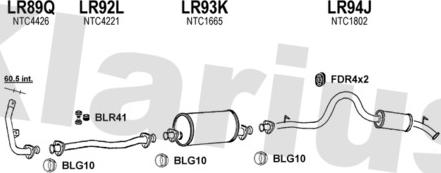 Klarius 090118U - Система выпуска ОГ autosila-amz.com