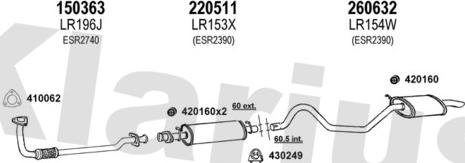 Klarius 090186E - Система выпуска ОГ autosila-amz.com