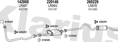 Klarius 090120E - Система выпуска ОГ autosila-amz.com