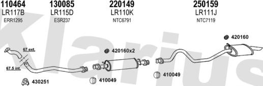 Klarius 090128E - Система выпуска ОГ autosila-amz.com