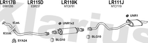 Klarius 090128U - Система выпуска ОГ autosila-amz.com