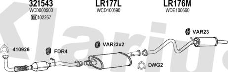 Klarius 090178U - Система выпуска ОГ autosila-amz.com