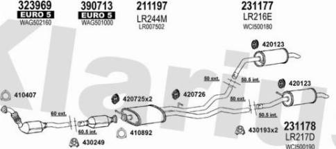 Klarius 090391E - Система выпуска ОГ autosila-amz.com