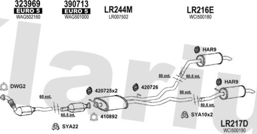 Klarius 090391U - Система выпуска ОГ autosila-amz.com