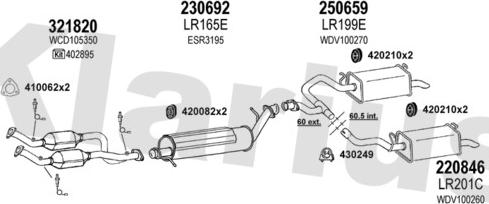 Klarius 090319E - Система выпуска ОГ autosila-amz.com