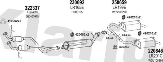 Klarius 090315E - Система выпуска ОГ autosila-amz.com