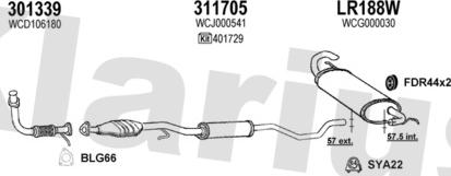 Klarius 090321U - Система выпуска ОГ autosila-amz.com