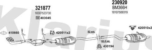 Klarius 060446E - Система выпуска ОГ autosila-amz.com