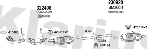 Klarius 060468E - Система выпуска ОГ autosila-amz.com