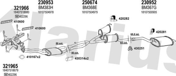 Klarius 060401E - Система выпуска ОГ autosila-amz.com