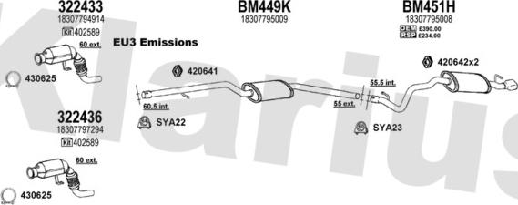 Klarius 060477U - Система выпуска ОГ autosila-amz.com