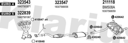 Klarius 060590E - Система выпуска ОГ autosila-amz.com