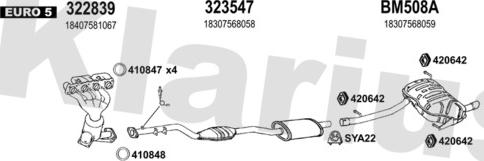 Klarius 060590U - Система выпуска ОГ autosila-amz.com