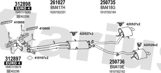 Klarius 060592E - Система выпуска ОГ autosila-amz.com