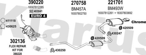 Klarius 060550E - Система выпуска ОГ autosila-amz.com