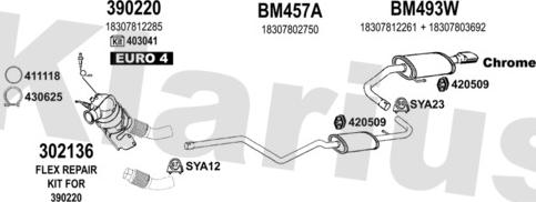 Klarius 060550U - Система выпуска ОГ autosila-amz.com