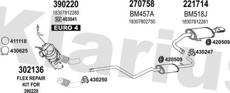 Klarius 060553E - Система выпуска ОГ autosila-amz.com