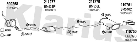 Klarius 060562E - Система выпуска ОГ autosila-amz.com