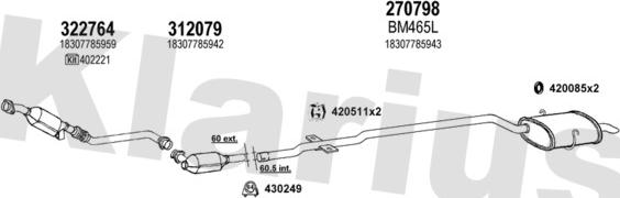 Klarius 060509E - Система выпуска ОГ autosila-amz.com